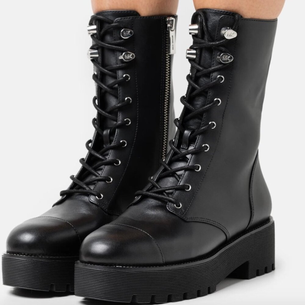 NWOB Michael Michael Kors Bryce Leather Platform Combat Boot